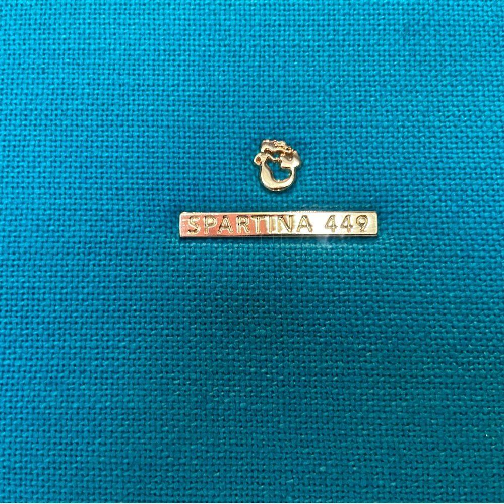Spartina 449 Turquoise Crab Embroidered Tote - Picture 3 of 5